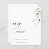Moderne handgeschriebene RSVP-Karte (Vorne/Hinten)