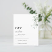 Moderne handgeschriebene RSVP-Karte (Stehend Vorderseite)