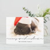 Moderne handgeschriebene Schrift Frohe Weihnachten (Stehend Vorderseite)