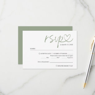 Moderne handgeschriebene Schrift mit Essenswahl Ho RSVP Karte