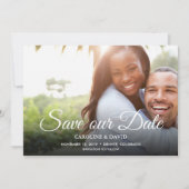 Moderne handgeschriebene Schrift Rette unsere Datu Save The Date (Vorderseite)