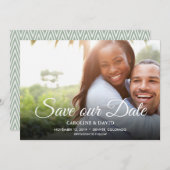 Moderne handgeschriebene Schrift Rette unsere Datu Save The Date (Vorne/Hinten)