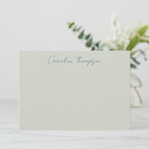 Moderne handgeschriebene Schrift Sage Personalisie Mitteilungskarte