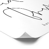 Moderne handgeschriebene Schrift Willkommen bei Br Poster (Ecke)