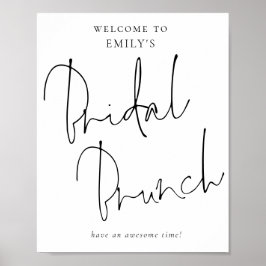 Moderne handgeschriebene Schrift Willkommen bei Br Poster