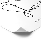 Moderne handgeschriebene Schrift Willkommen im Bra Poster (Ecke)