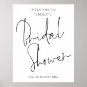 Moderne handgeschriebene Schrift Willkommen im Bra Poster (Vorne)