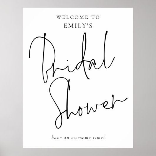 Moderne handgeschriebene Schrift Willkommen im Bra Poster (Vorne)