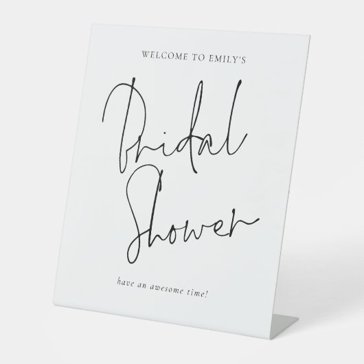 Moderne handgeschriebene Schrift Willkommen im Bra Sockelschild (Vorderseite)