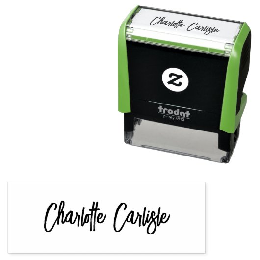 Moderne handgeschriebene Schriftzeichen Eigene Unt Permastempel (Beispiel)