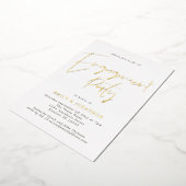 Moderne handgeschriebene Script-Engagement-Partei Folieneinladung (Gedreht)