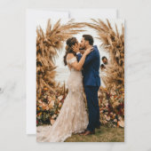 Moderne handgeschriebene Script-Foto-Hochzeit Einladung (Rückseite)