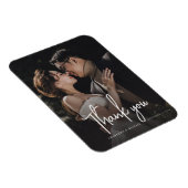 Moderne handgeschriebene Script-Foto-Hochzeit Magnet (Rechte Seite)