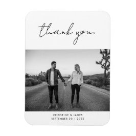 Moderne handgeschriebene Script-Foto Hochzeit Viel Magnet