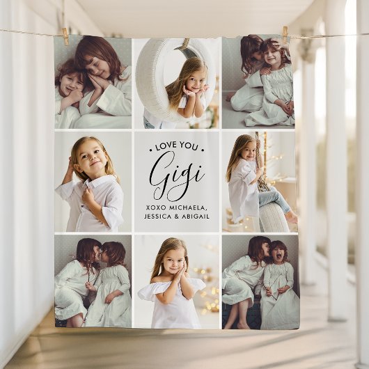 Moderne handgeschriebene Script-Liebe You Gigi 8-F Fleecedecke