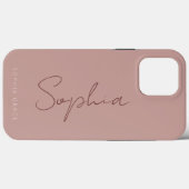 Moderne handgeschriebene Script Monogram Girly Case-Mate iPhone Hülle (Rückseite (Horizontal))