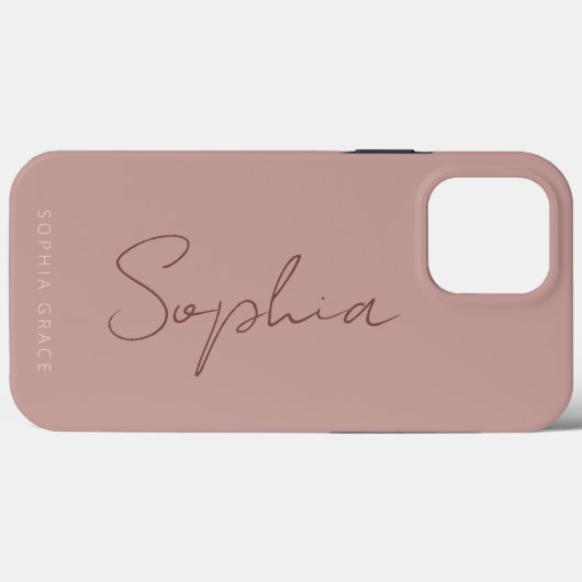 Moderne handgeschriebene Script Monogram Girly Case-Mate iPhone Hülle (Rückseite (Horizontal))