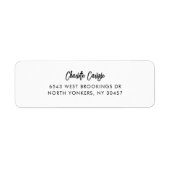 Moderne handgeschriebene Script-Rücksendeadresse (Vorne)