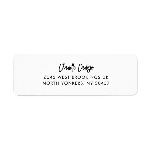 Moderne handgeschriebene Script-Rücksendeadresse (Vorne)