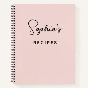 Moderne handgeschriebene Signatur-Schrift Blush-Re Notizblock
