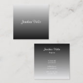 Moderne handgeschriebene Skriptbezeichnung Elegant Quadratische Visitenkarte (Vorne/Hinten)