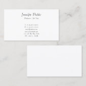 Moderne, handgeschriebene Skripte Elegant Minimali Visitenkarte (Vorne/Hinten)