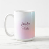 Moderne, handgeschriebene Skripte Elegante Farbenf Kaffeetasse (Links)