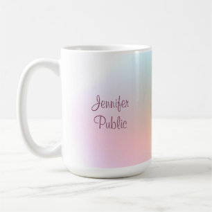 Moderne, handgeschriebene Skripte Elegante Farbenf Kaffeetasse