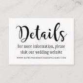 Moderne, handgeschriebene Skripte für Hochzeiten Begleitkarte (Vorderseite)