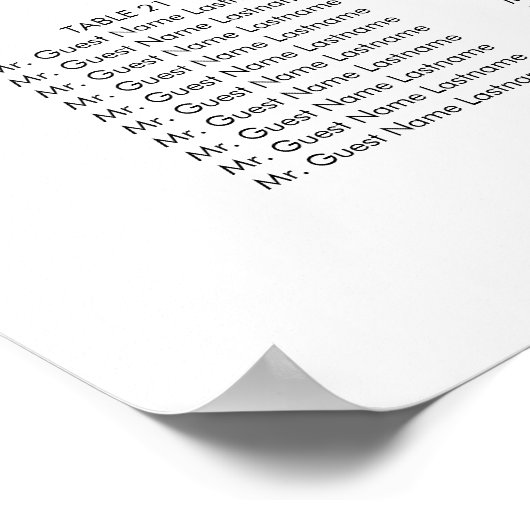 Moderne, handgeschriebene Skripte für Hochzeiten Poster (Ecke)