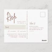 Moderne, handgeschriebene Skripte für Hochzeitesse Postkarte (Rückseite)