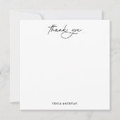 Moderne handgeschriebene Skripte Vielen Dank Flat Mitteilungskarte (Vorderseite)