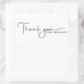 Moderne handgeschriebene Skripte Vielen Dank für I Rechteckiger Aufkleber (Tasche)