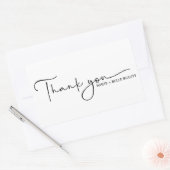 Moderne handgeschriebene Skripte Vielen Dank für I Rechteckiger Aufkleber (Umschlag)