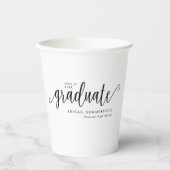 Moderne, handgeschriebene SkriptGraduierungspartei Pappbecher (Vorderseite)