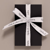 Moderne handgeschriebene Skriptinitialen und -name Ripsband