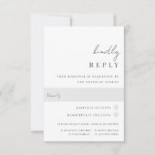 Moderne handgeschriebene Skriptwahl für Hochzeiten RSVP Karte (Vorderseite)