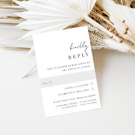 Moderne handgeschriebene Skriptwahl für Hochzeiten RSVP Karte