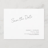 Moderne handgeschriebene SkriptWedding Save the Da Postkarte (Vorderseite)
