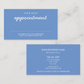 Moderne handgeschriebene, stilvolle Blue Erinnerun Terminkarte (Vorne/Hinten)