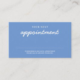 Moderne handgeschriebene, stilvolle Blue Erinnerun Terminkarte