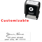 Moderne handgeschriebene stilvolle Rücksendeadress Permastempel