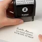 Moderne handgeschriebene stilvolle Rücksendeadress Permastempel