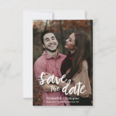 Moderne handgeschriebene, stilvolle Save the Date (Vorderseite)