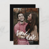 Moderne handgeschriebene, stilvolle Save the Date  (Vorne/Hinten)