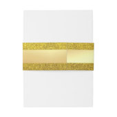 Moderne, handgeschriebene trendy Gold Glitzer Temp Einladungsbanderole (Rückseitenbeispiel)