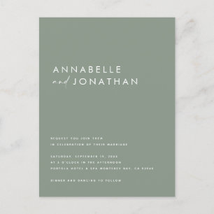 Moderne handgeschriebene Typografie Braut Wein Postkarte