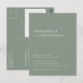 Moderne handgeschriebene Typografie Braut Wein Postkarte (Vorne/Hinten)