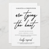 Moderne handgeschriebene Typografie Einladung (Vorne/Hinten)