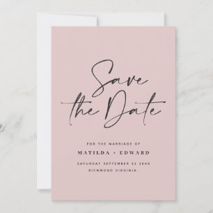 Moderne handgeschriebene Typografie-Hochzeitsankün Save The Date